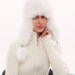 Genuine Polar Fox Fur Genuine Leather Hat