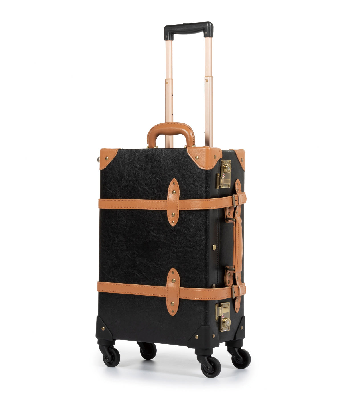 COTRUNKAGE Minimalism XL Check-in spinner suitcase in black with sleek design and four 360-degree wheels.