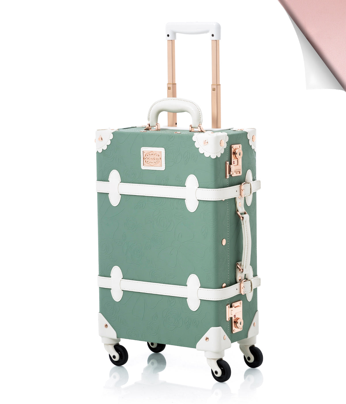 COTRUNKAGE Riviera carry-on luggage with hard-shell black design and extendable handle for easy travel.