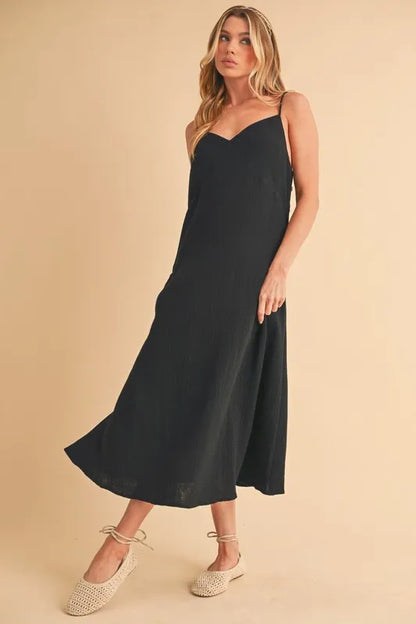Aemi+Co Side Button Midi Cami Dress - Farnelli