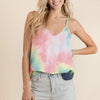 BiBi Tie Dye French Terry Knit Cami - PINK MULTI
