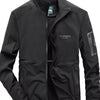 Men's Plus Size Lightweight Zip Up Jacket - Black