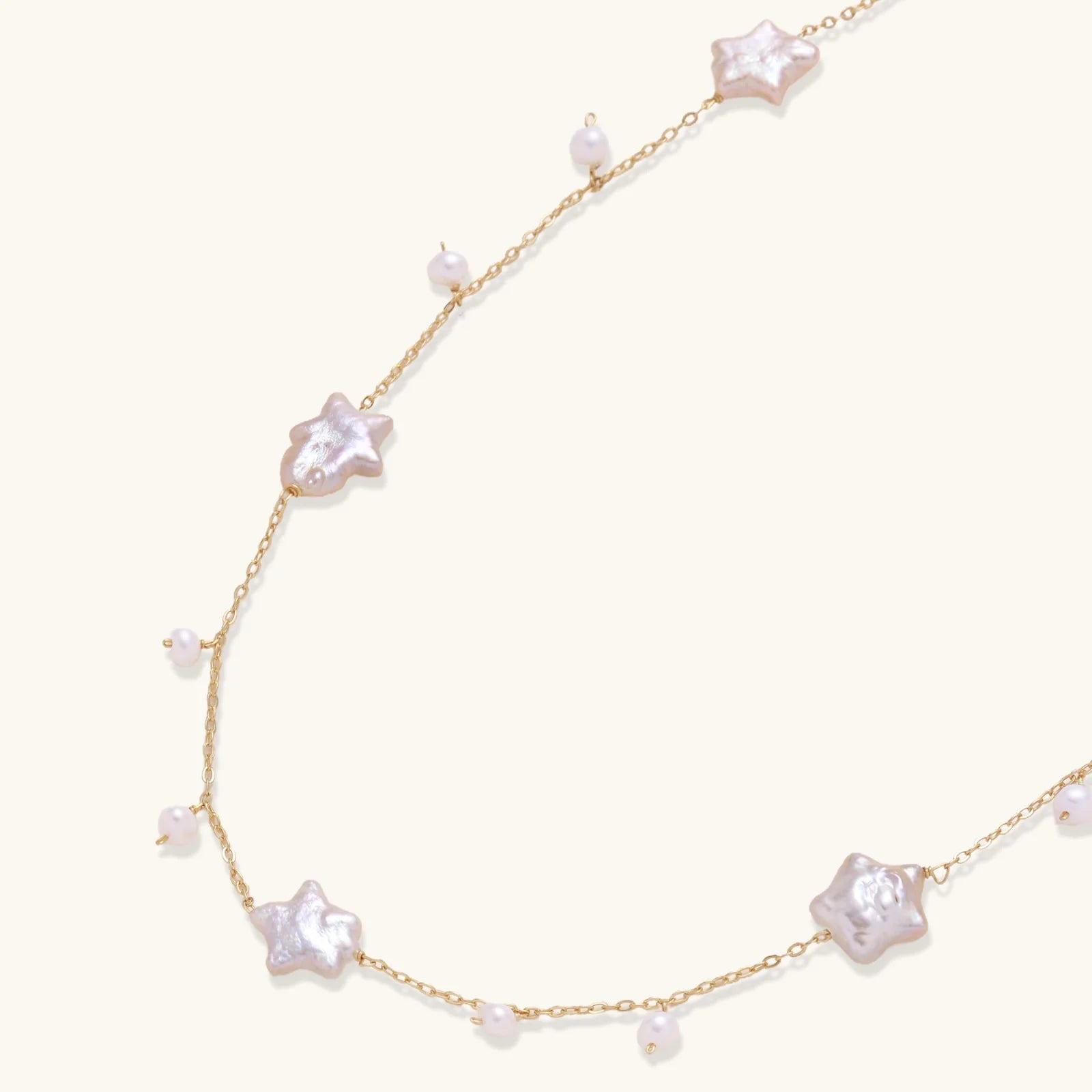 Celestial Pearl Stars Necklace - Farnelli