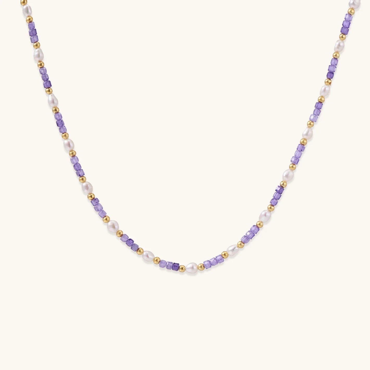 Amethyst Pearl Harmony Necklace - Farnelli