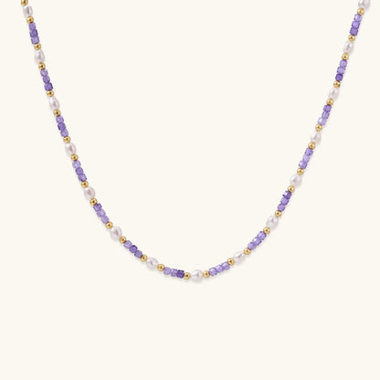 Amethyst Pearl Harmony Necklace - Farnelli