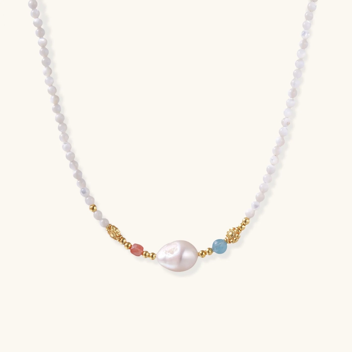 Pearl Garden Beaded Necklace - Farnelli