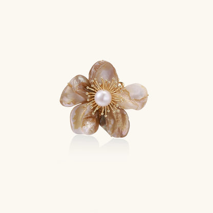 Golden Bloom Pearl Pin - Farnelli