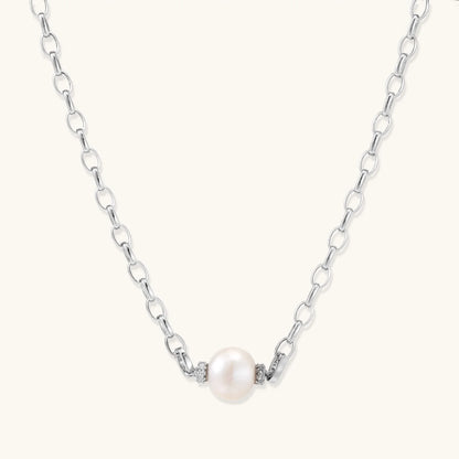 Luna Pearl Chain Necklace - Farnelli