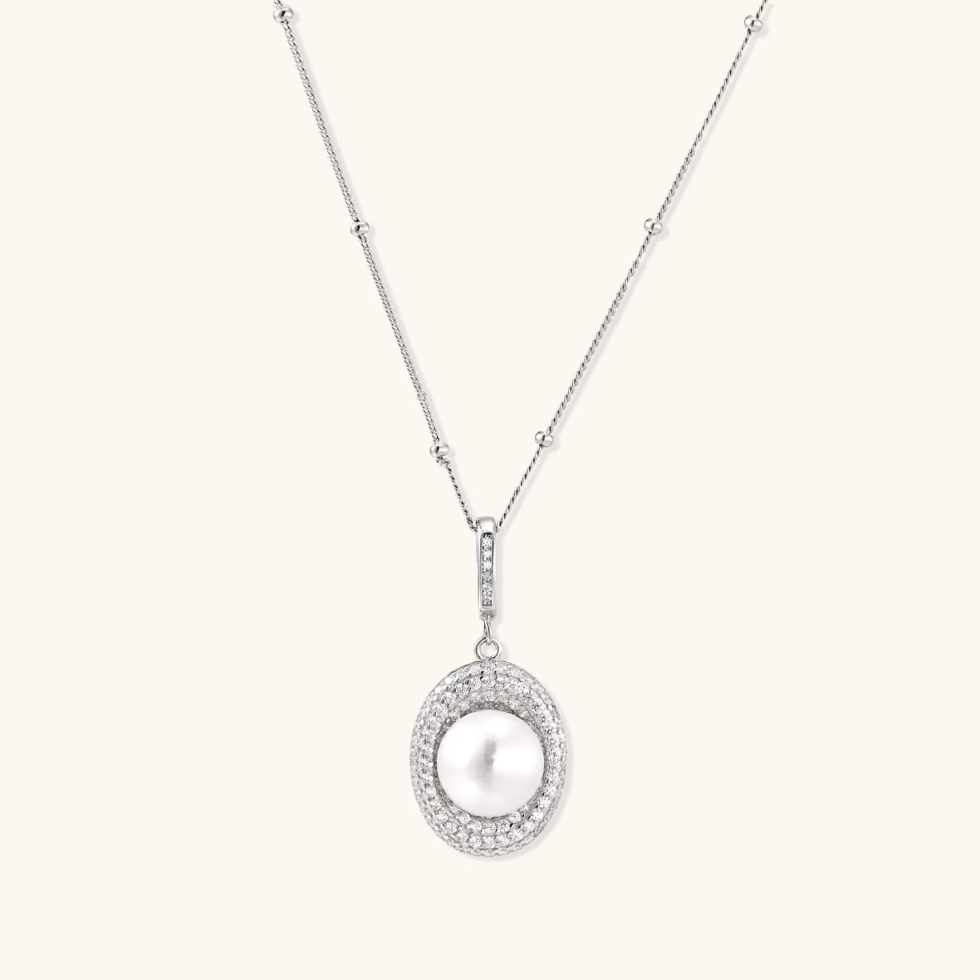 Pearl Halo Necklace - Farnelli