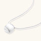 Brushed Silver Disc Necklace - Farnelli
