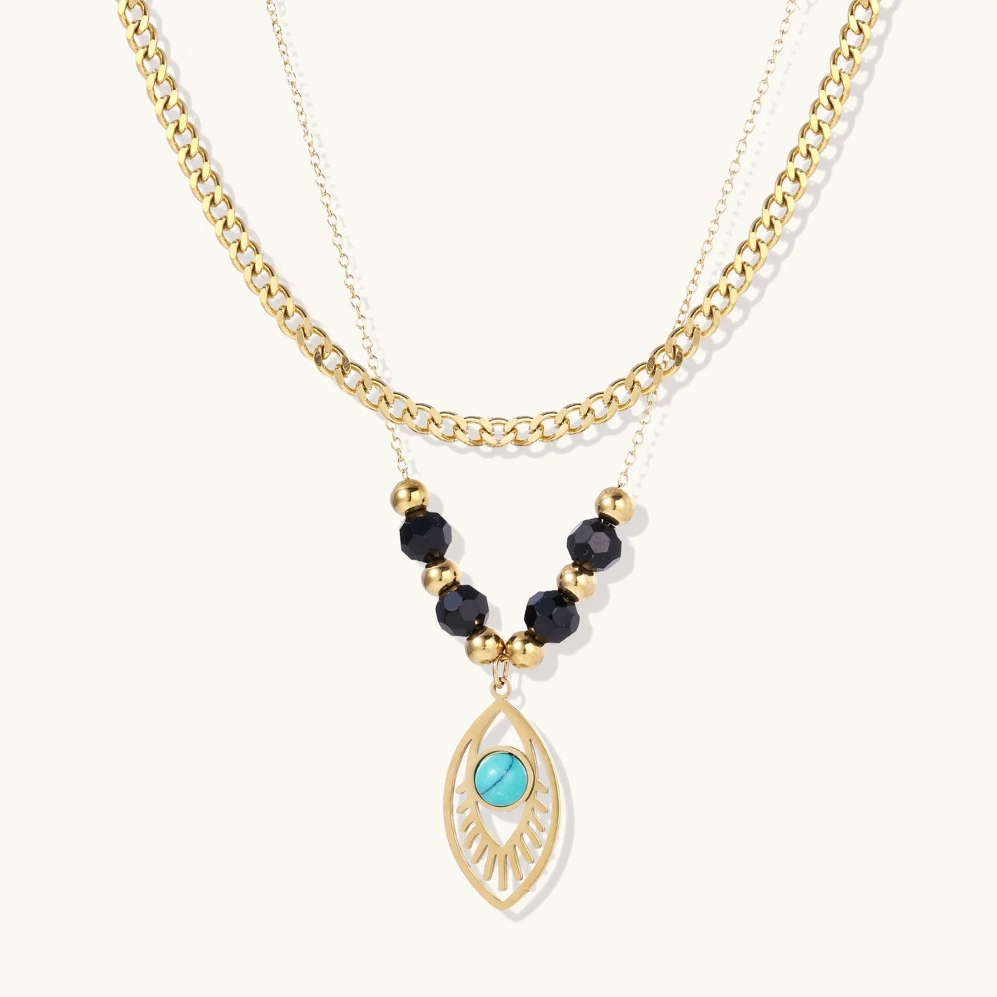 Eye of Serenity Layered Necklace - Farnelli