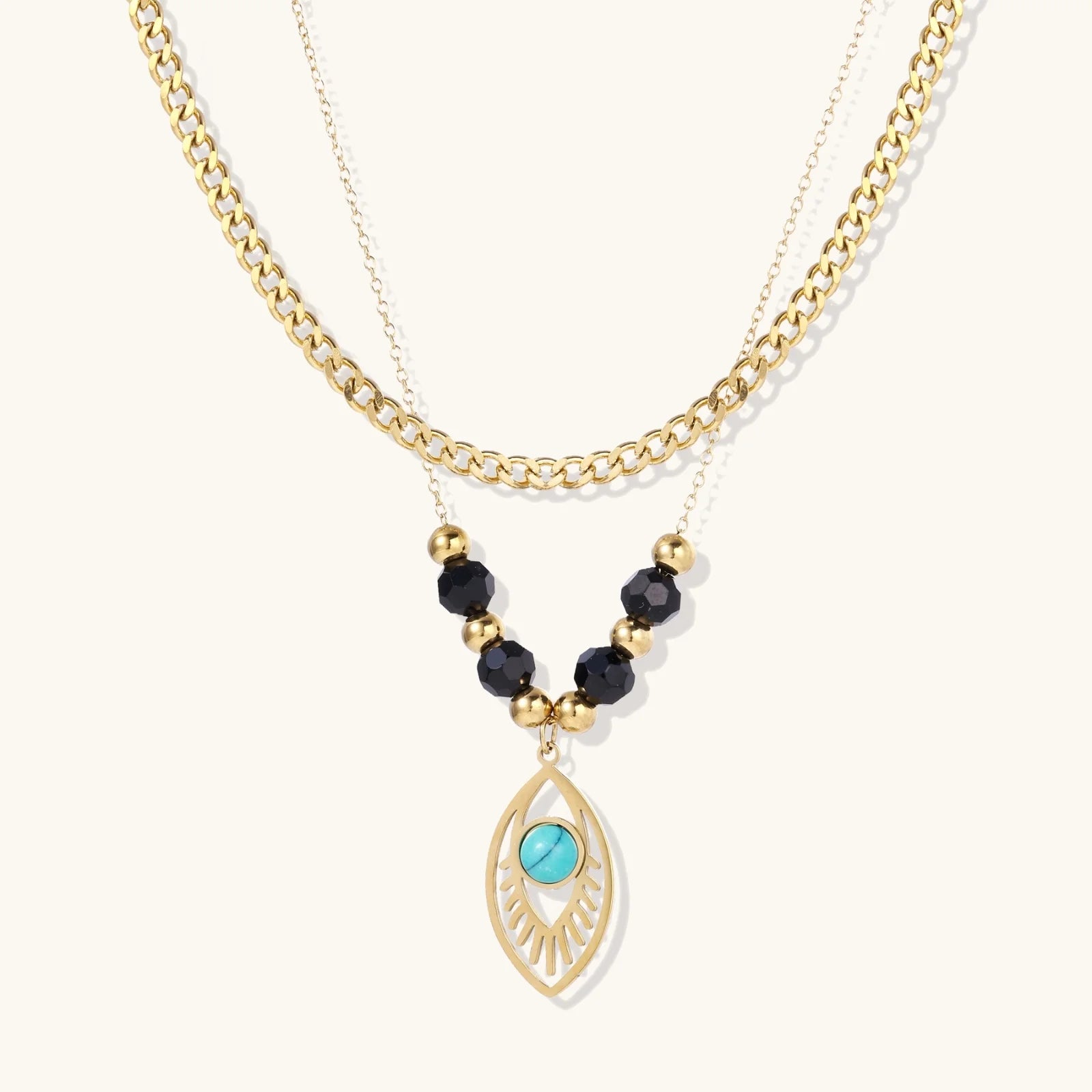 Eye of Serenity Layered Necklace - Farnelli