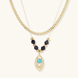 Eye of Serenity Layered Necklace - Farnelli
