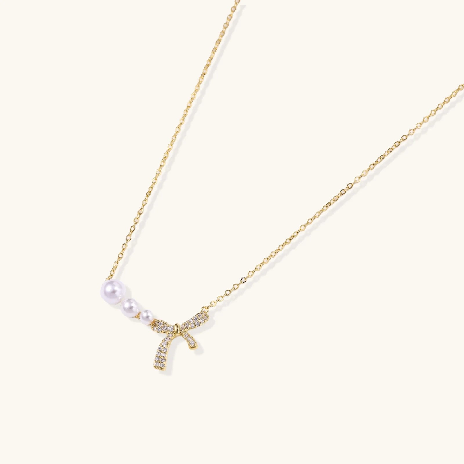 Pearl Bow Dreams Necklace - Farnelli