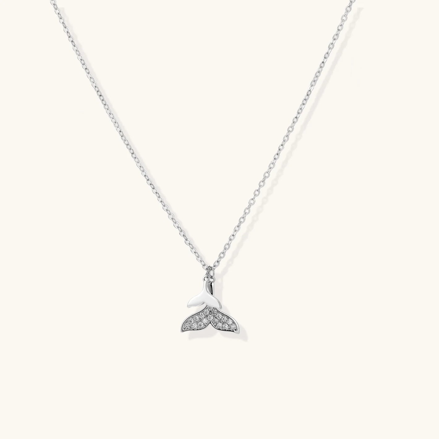 Whale Tail Crystal Necklace - Farnelli