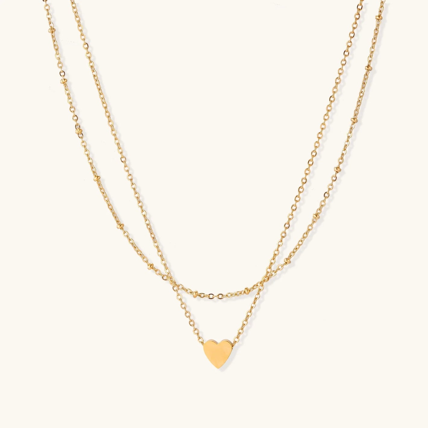 Layered Heart Necklace - Farnelli