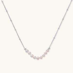 Luna Pearl Arc Necklace - Farnelli