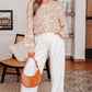 Melanie Lace Floral Puff Sleeve Top - Farnelli