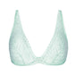 Gorteks Minty Soft Sheer Mesh Deep Plunge Bra