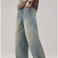 Men's Vintage Wash Wide Leg Jeans - Farnelli