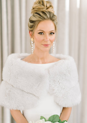 Light Gray / Silver Fur Wrap (Penelope LGry07)