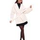 Astoria Midi Cashmere Wool Blend Coat in Ivory