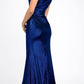 Juliet 218 Faux-Wrap Mermaid Long Dress Sleeveless