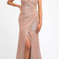 Juliet 218 Faux-Wrap Mermaid Long Dress Sleeveless
