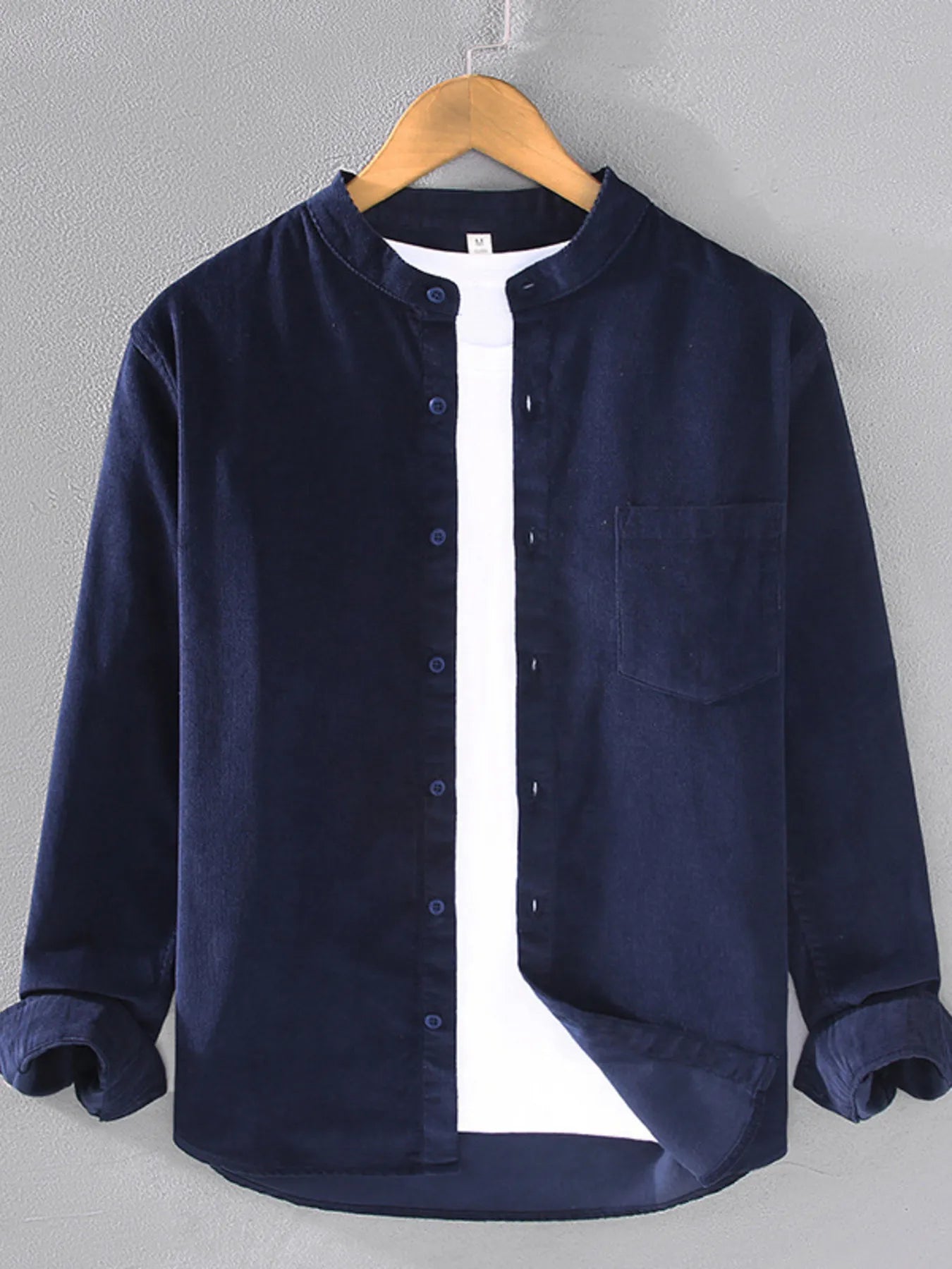 Men's Plus Size Button Up Long Sleeve Shirt - Farnelli