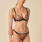 Gossard VIP Fleur de Nuit Black Sheer Thong Panty-2