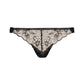 Gossard VIP Fleur de Nuit Black Sheer Thong Panty-4