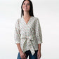 Puff Sleeve Wrap Top