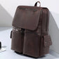 Leather Flapover Backpack Bag - Farnelli