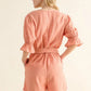 And The Why Flounce Sleeves Romper with Belt - Farnelli