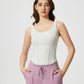 Millennia Round Neck Wide Strap Active Tank with Detachable Chest Pads - Farnelli