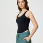 Millennia Round Neck Wide Strap Active Tank with Detachable Chest Pads - Farnelli