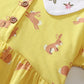 Children's Bunny Print Peter Pan Collar Dress - Farnelli