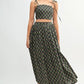 MABLE Floral Crop Top and Skirt Set - Farnelli