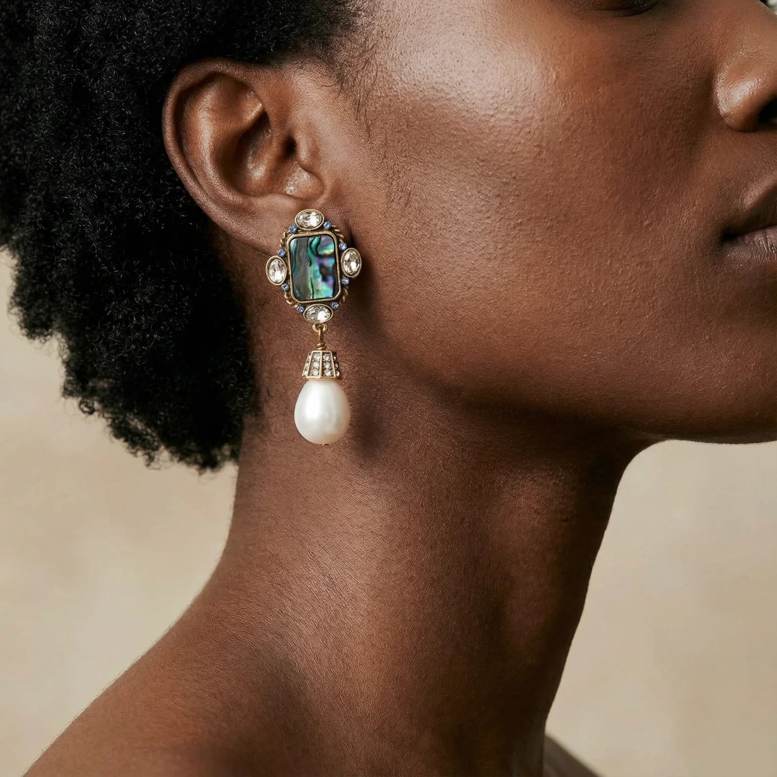 Celestial Pearl Drop Earrings - Farnelli