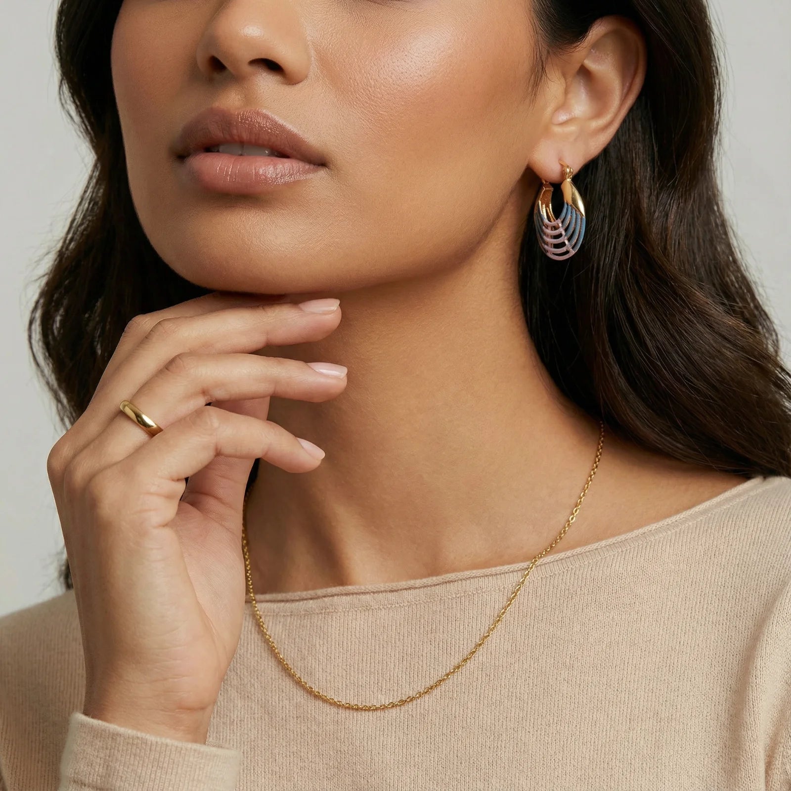 Sunrise Ripple Hoops - Farnelli