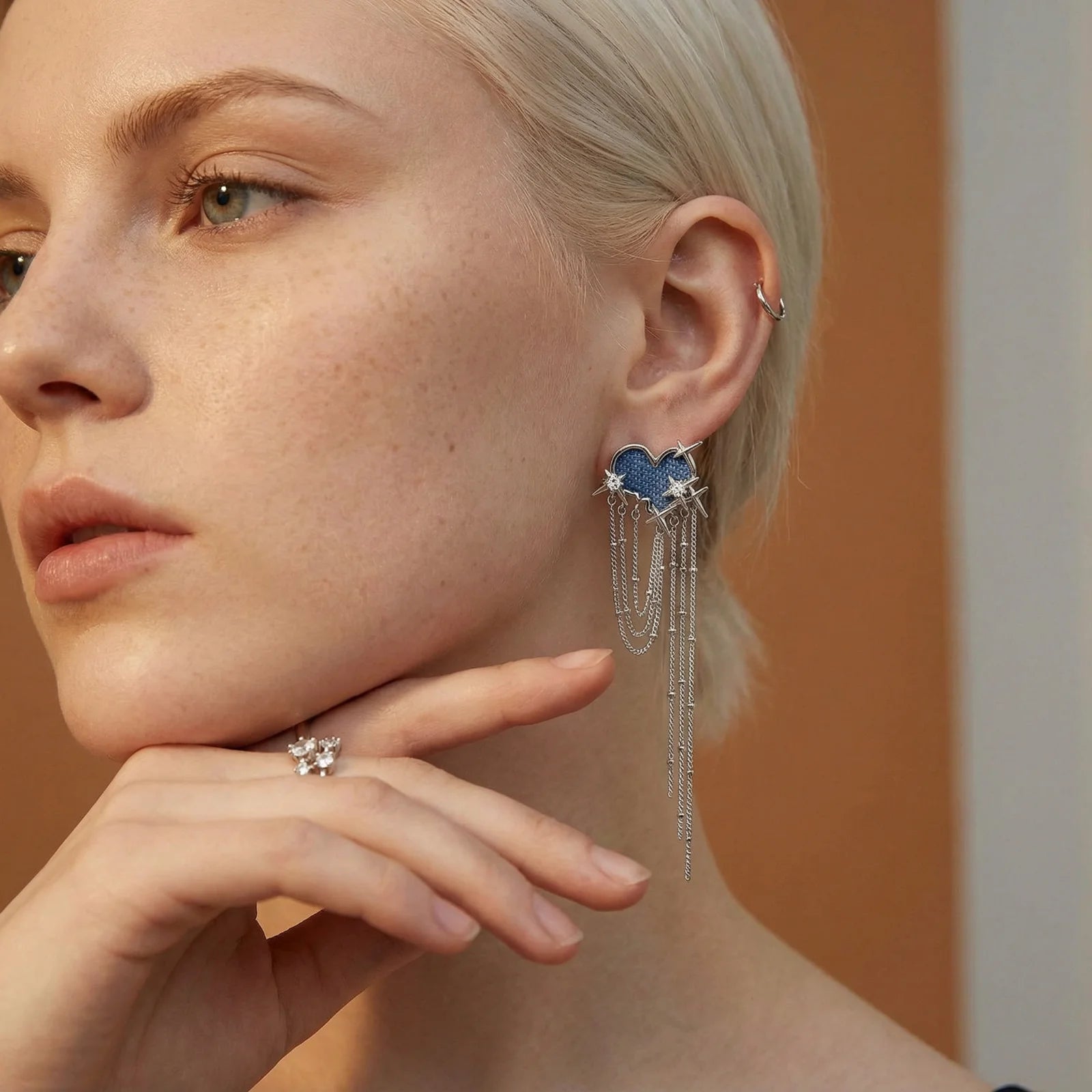 Starfall Heart Earrings - Farnelli