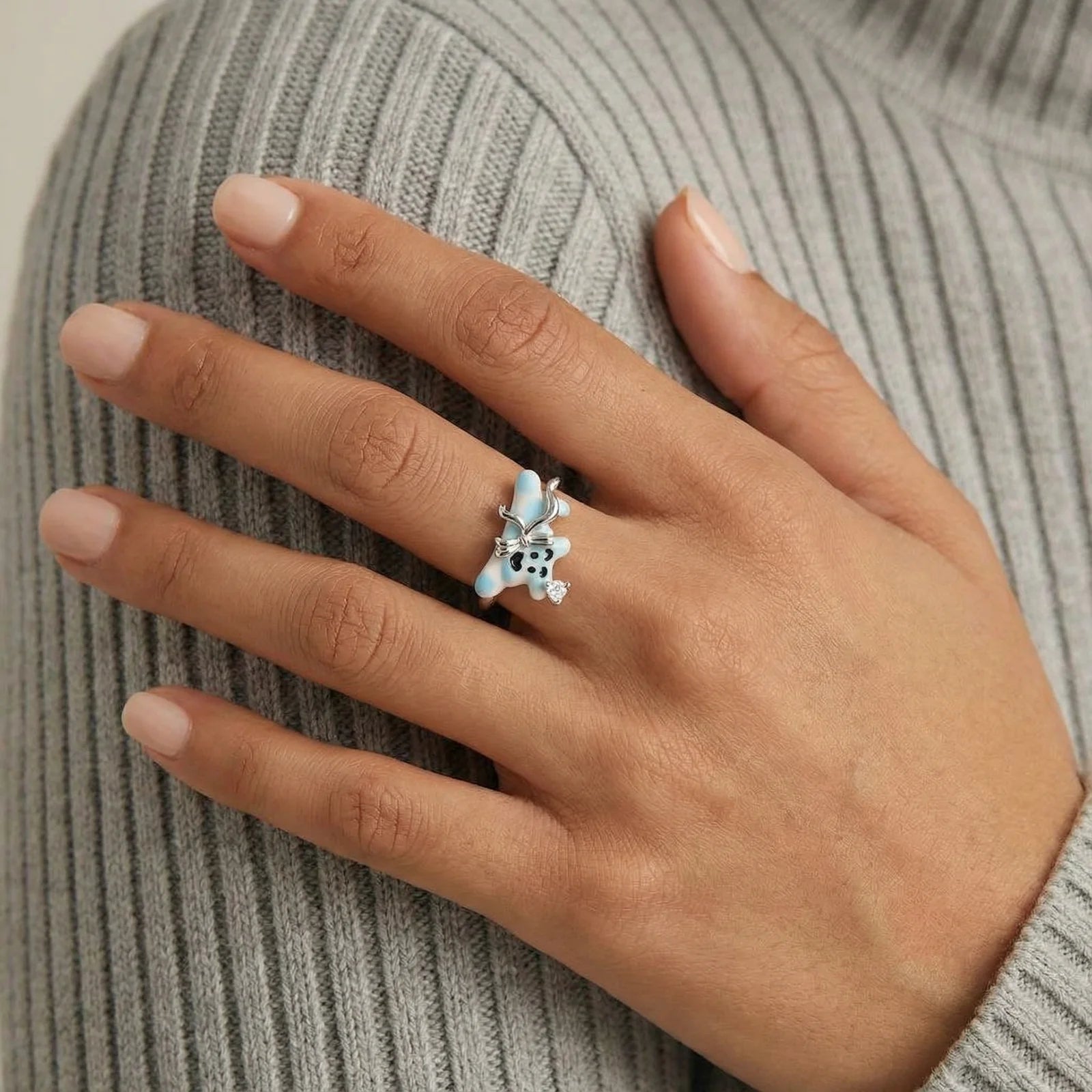 Dreamy Panda Flower Ring - Farnelli