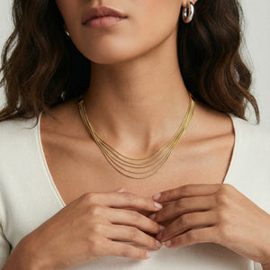 Golden Hour Layers Necklace - Farnelli