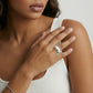 Liquid Silver Statement Ring - Farnelli