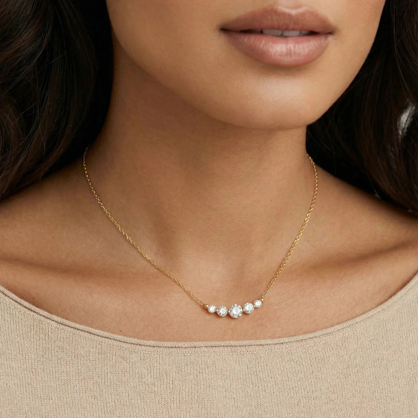 Golden Arc Necklace - Farnelli