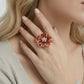 Crimson Bloom Ring - Farnelli
