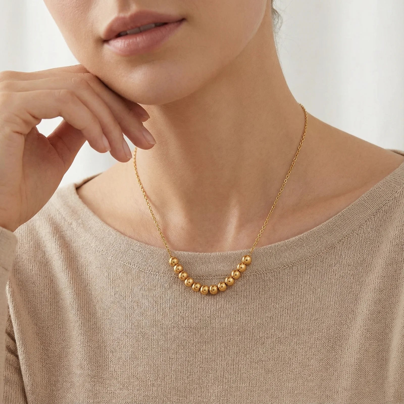 Golden Sphere Necklace - Farnelli