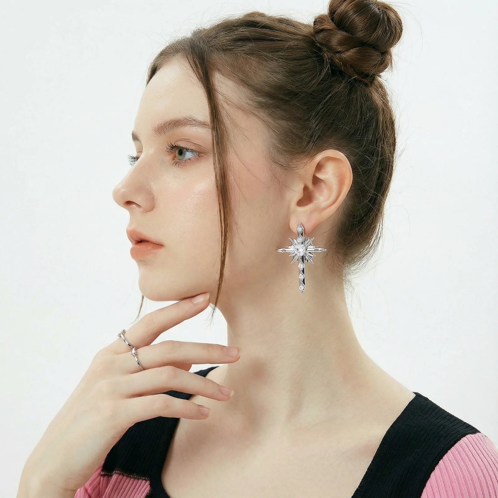 Celestial Cross Earrings - Farnelli