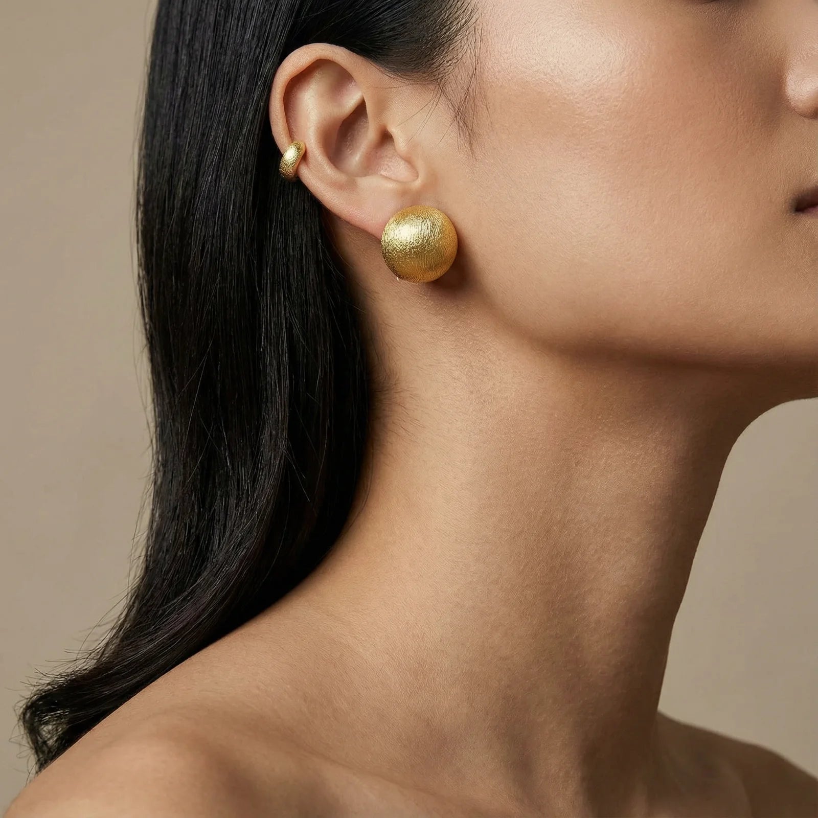 Brushed Gold Dome Clips - Farnelli