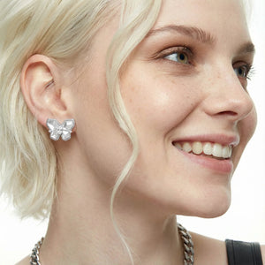 Crystal Butterfly Studs - Farnelli